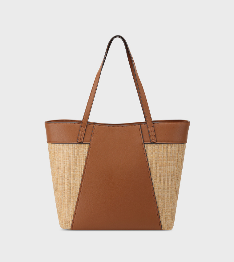 BEX Color Block Mini Tote Bag with Pouch