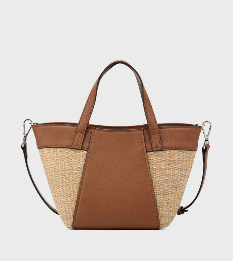 BEX Color Block Mini Tote Bag with Pouch