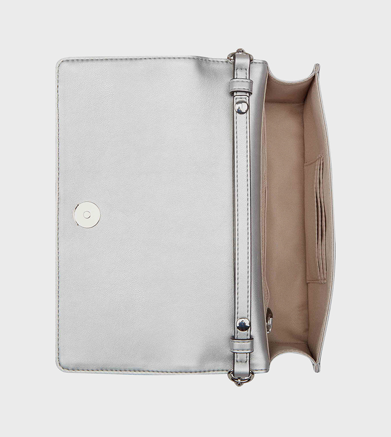 AMINAH Embellished Chain Handle Crossbody Bag