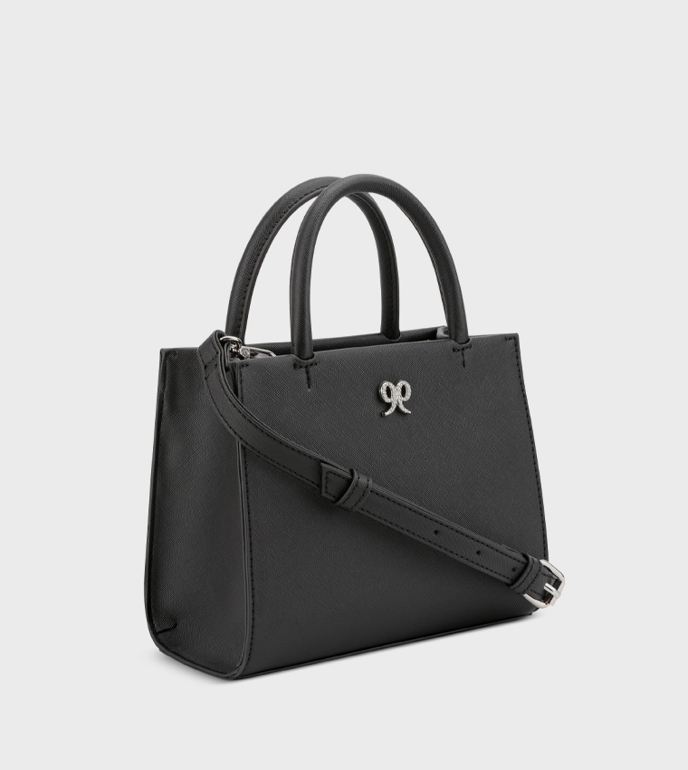 ELIORA-PEARLS Textured Mini Tote Bag