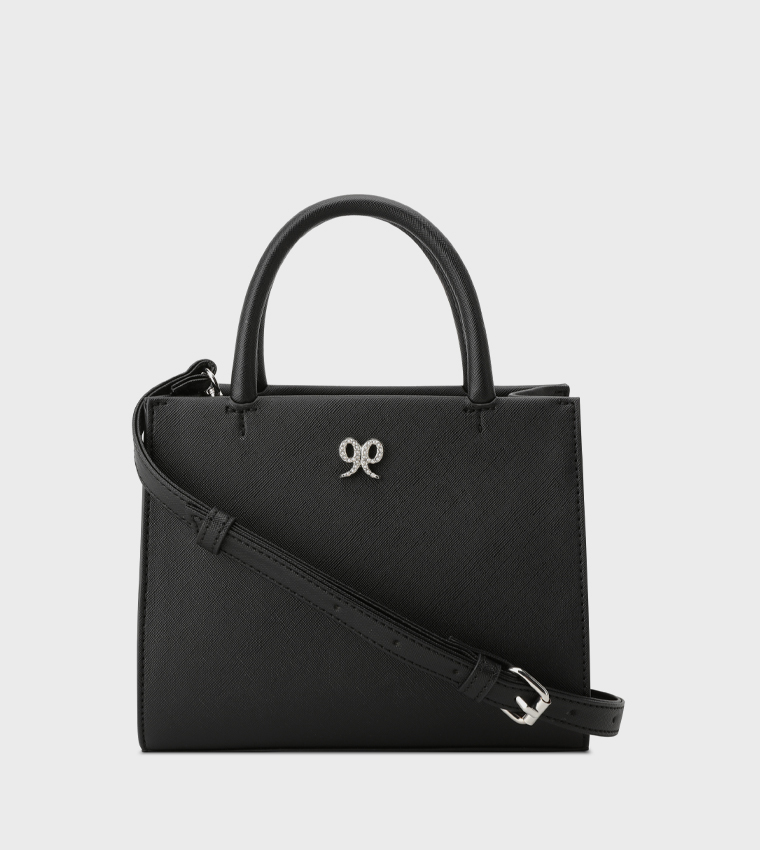 ELIORA-PEARLS Textured Mini Tote Bag