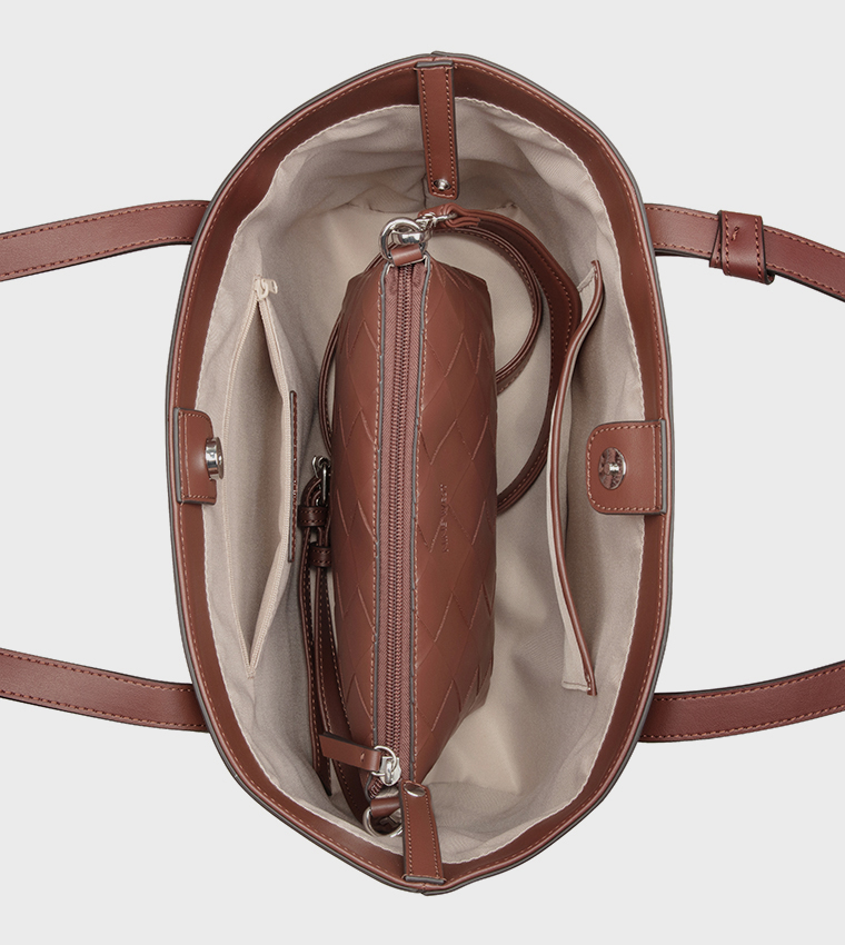 RUTHIE Textured 2 in 1 Tote Bag