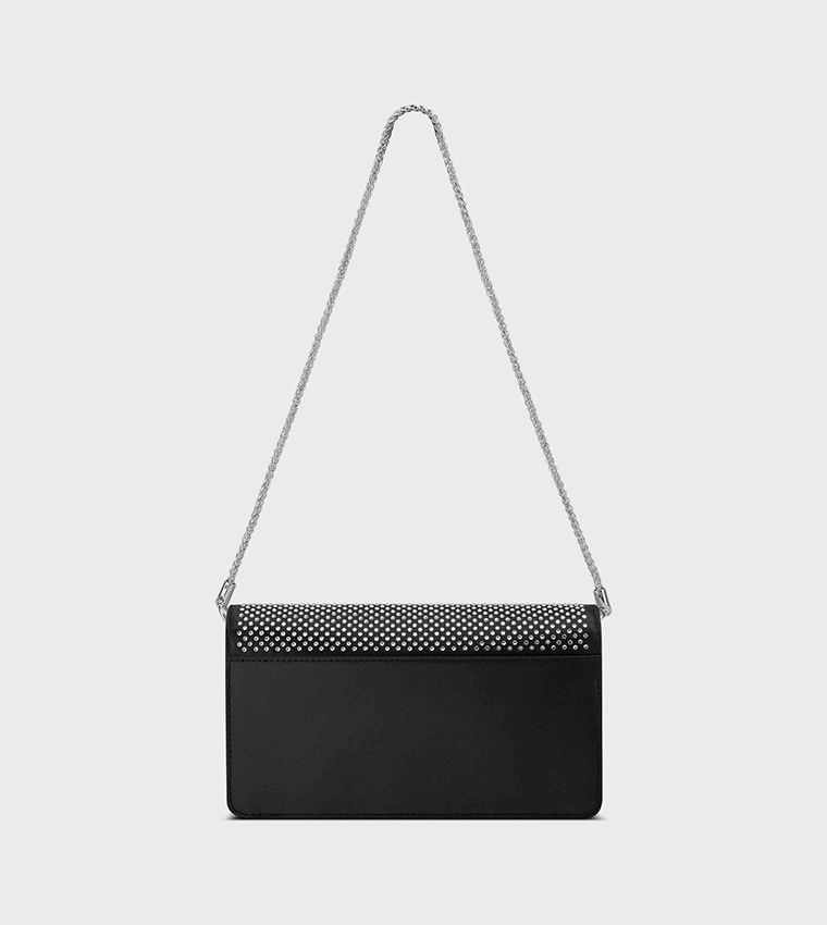 AMINAH Embellished Chain Handle Crossbody Bag
