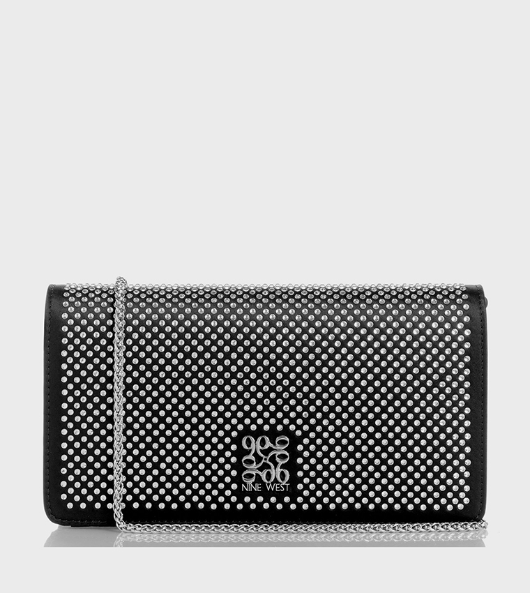 AMINAH Embellished Chain Handle Crossbody Bag