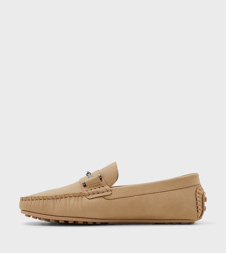 OAKMONT_H Metal Accent Square Toe Loafers