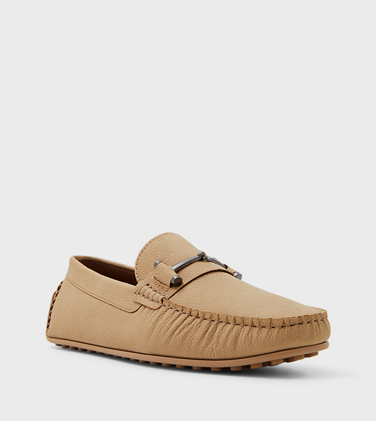 OAKMONT_H Metal Accent Square Toe Loafers