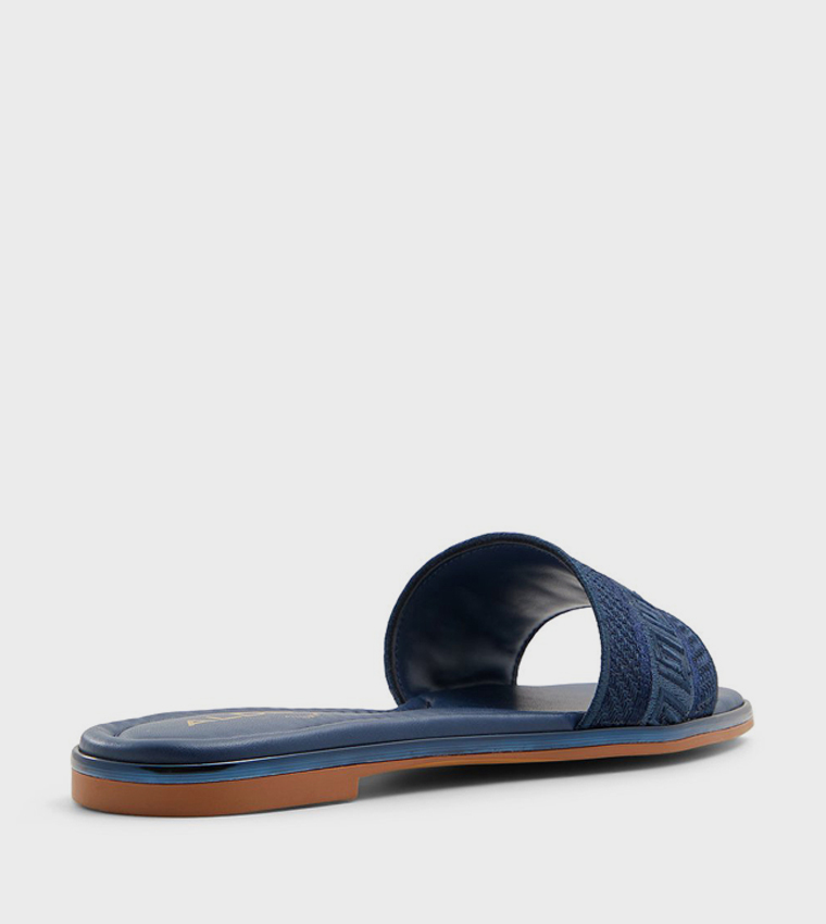 OCEANIA Embroidered Strap Flat Sandals