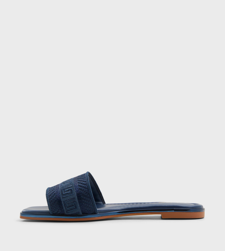 OCEANIA Embroidered Strap Flat Sandals
