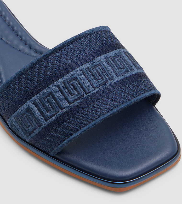 OCEANIA Embroidered Strap Flat Sandals
