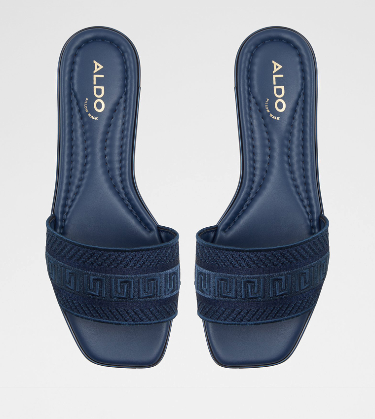 OCEANIA Embroidered Strap Flat Sandals