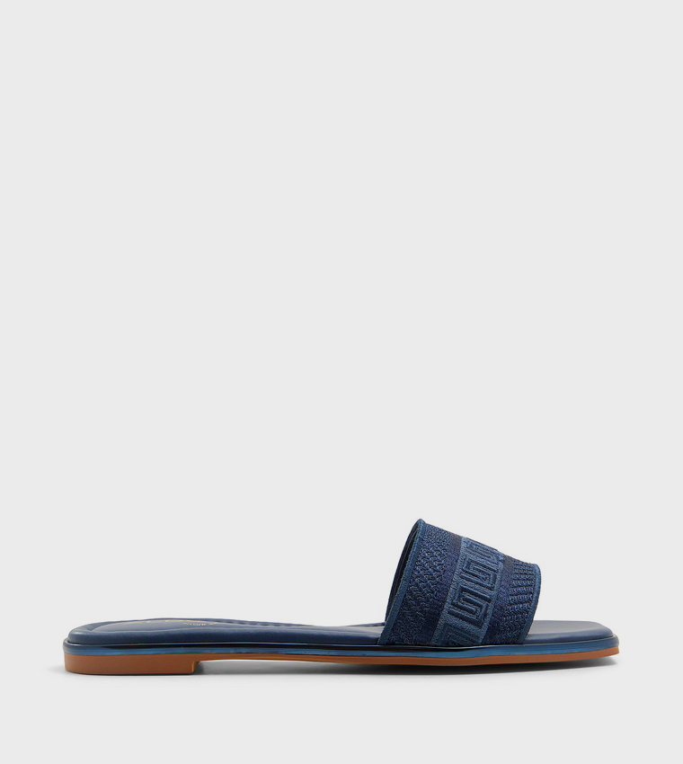 OCEANIA Embroidered Strap Flat Sandals