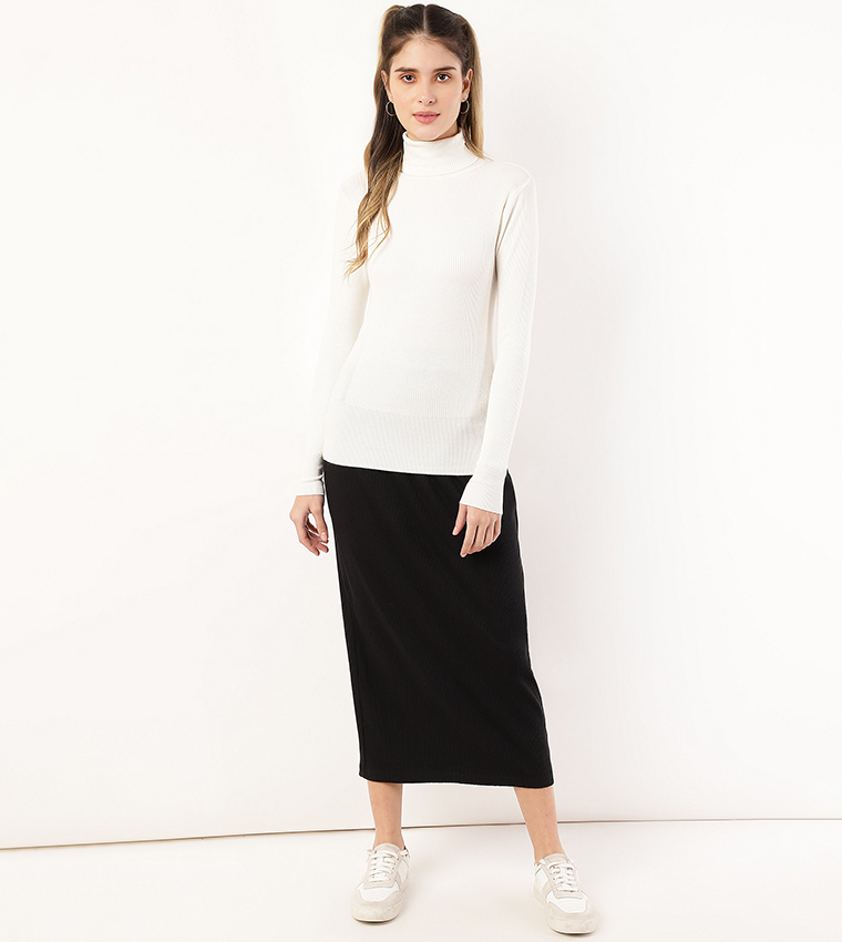 Marks and spencer roll neck top discount