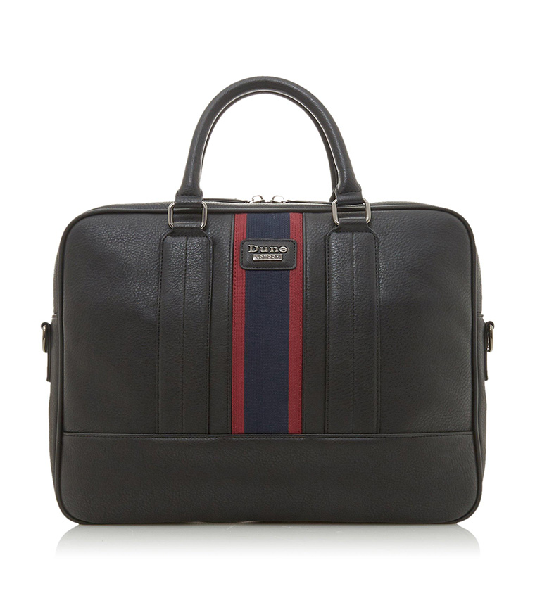 Buy Dune London OFFICE Stripe Branded Briefcase In Black 6thStreet Qatar