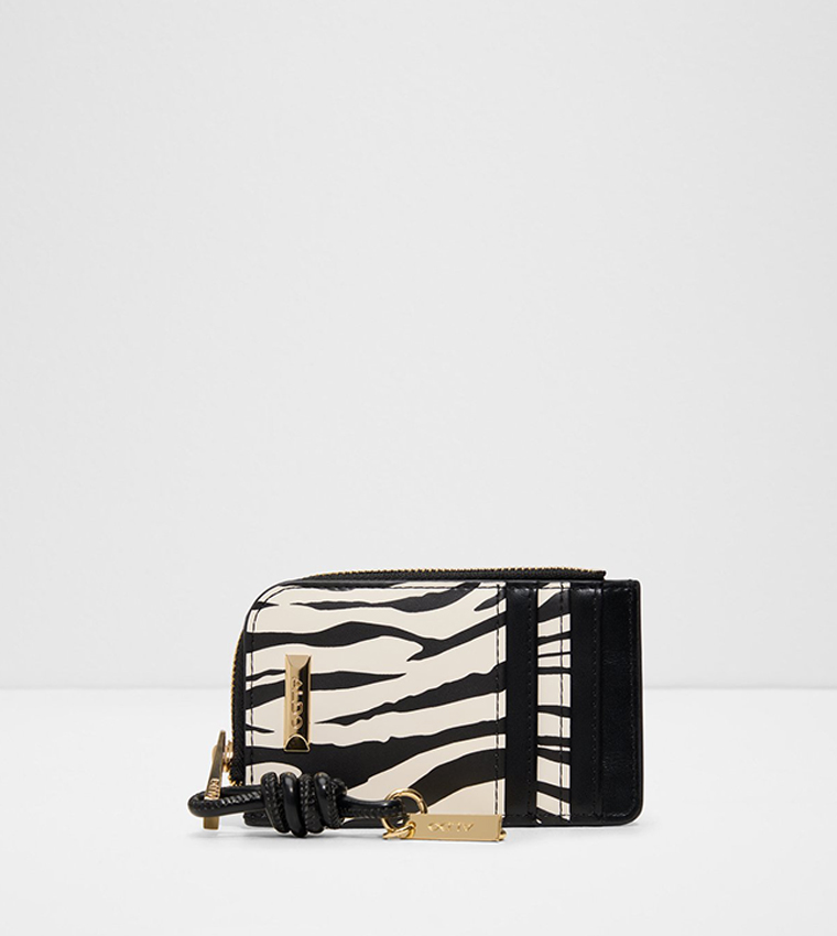 OLEDRIMAS Zebra Printed Zip-Around Wallet