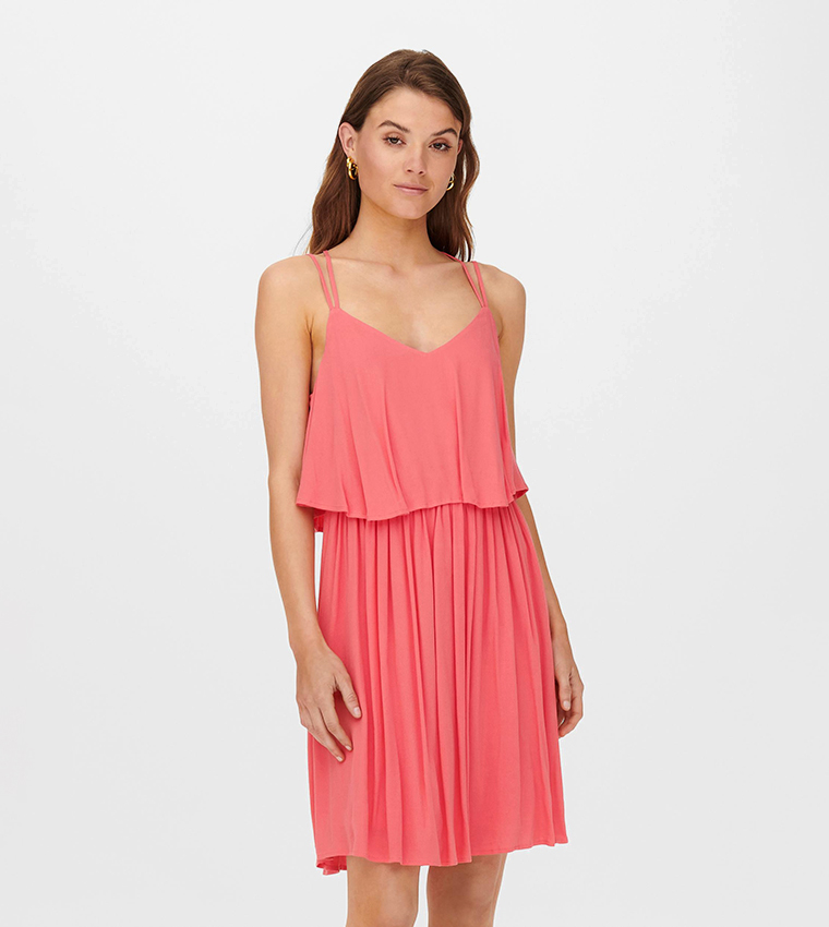 Accordion Pleated A-Line Dress