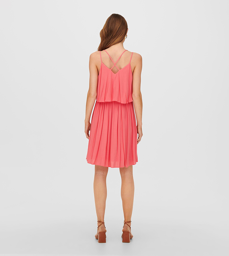 Accordion Pleated A-Line Dress