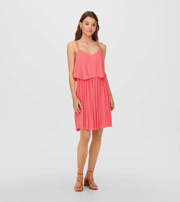 Accordion Pleated A-Line Dress