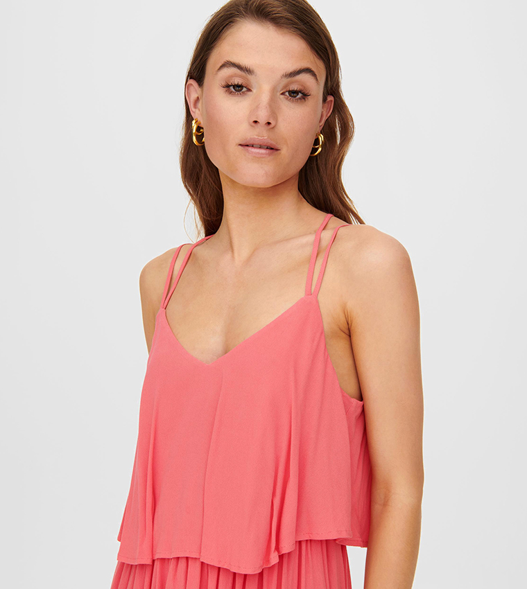 Accordion Pleated A-Line Dress