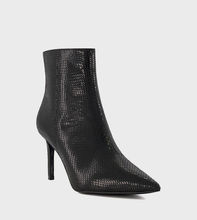Buy Dune London OONAZ Textured Heeled Ankle Boots In Black 6thStreet Bahrain