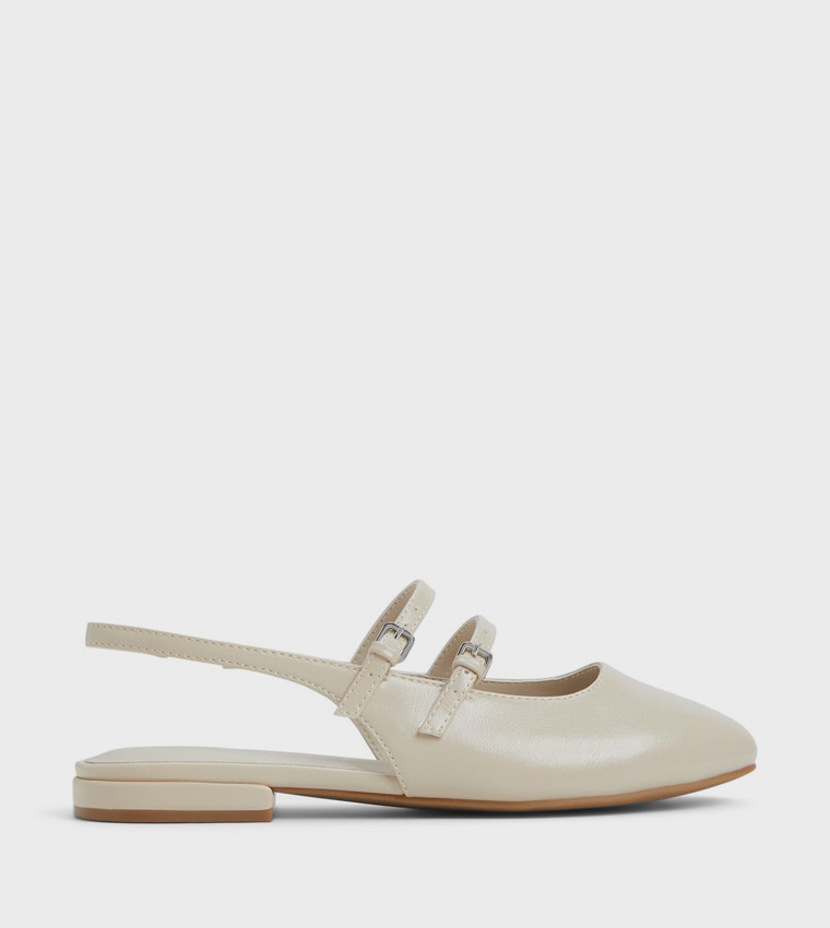 OPHELLIA Buckle Detail Flat Shoes