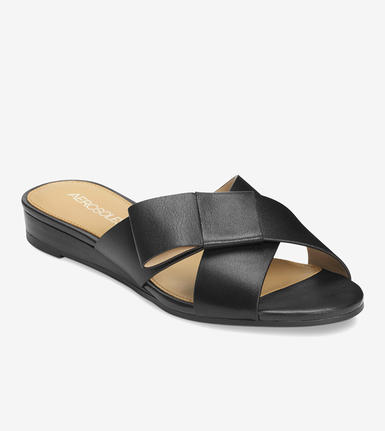 Buy Aerosoles Orbit Slip Ons Slides Black In Black 6thStreet UAE