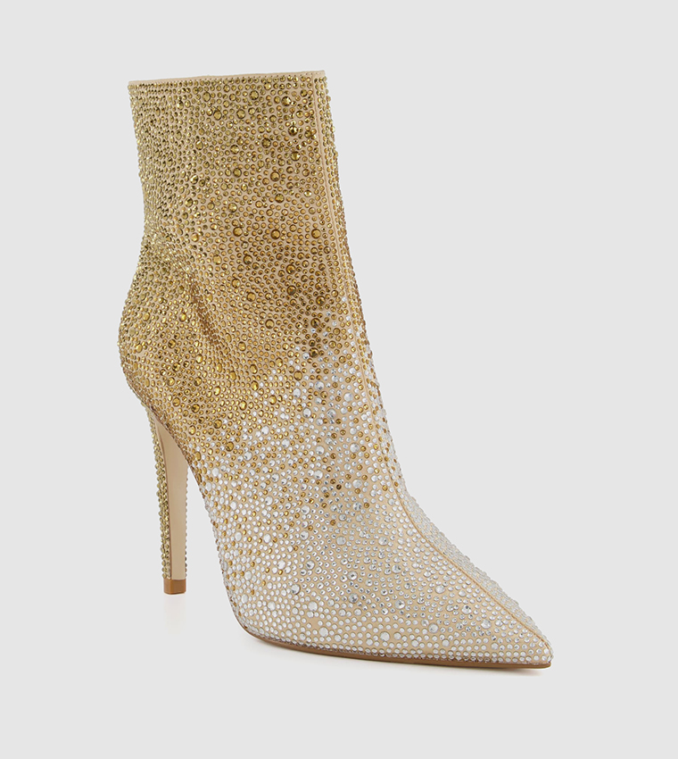 Embellished hot sale heel boots