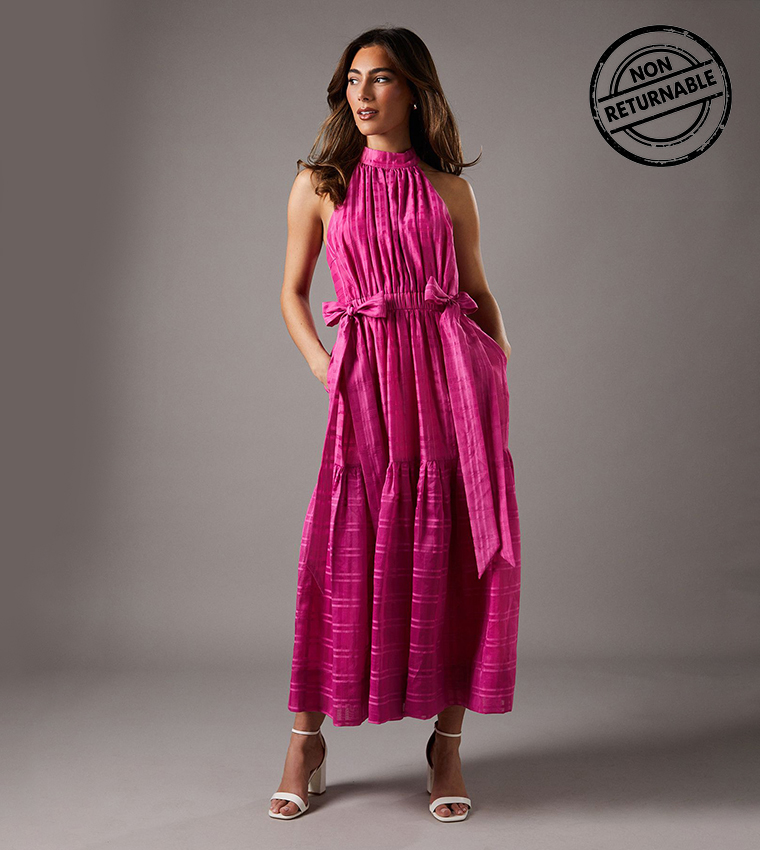 sachin and babi light blue dress Pankh Jenia Custom Made High Fashion Tie-Neck Organza Top & Flared Skort Set Blue / XL