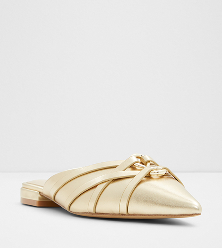 Aldo gold mules deals