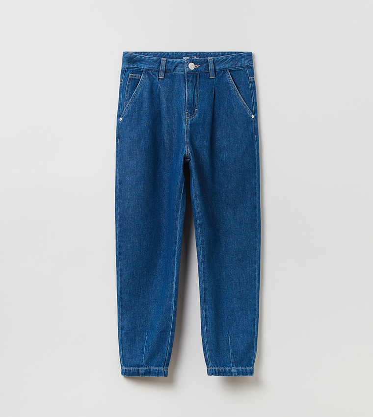 Washed Mom Fit Jeans
