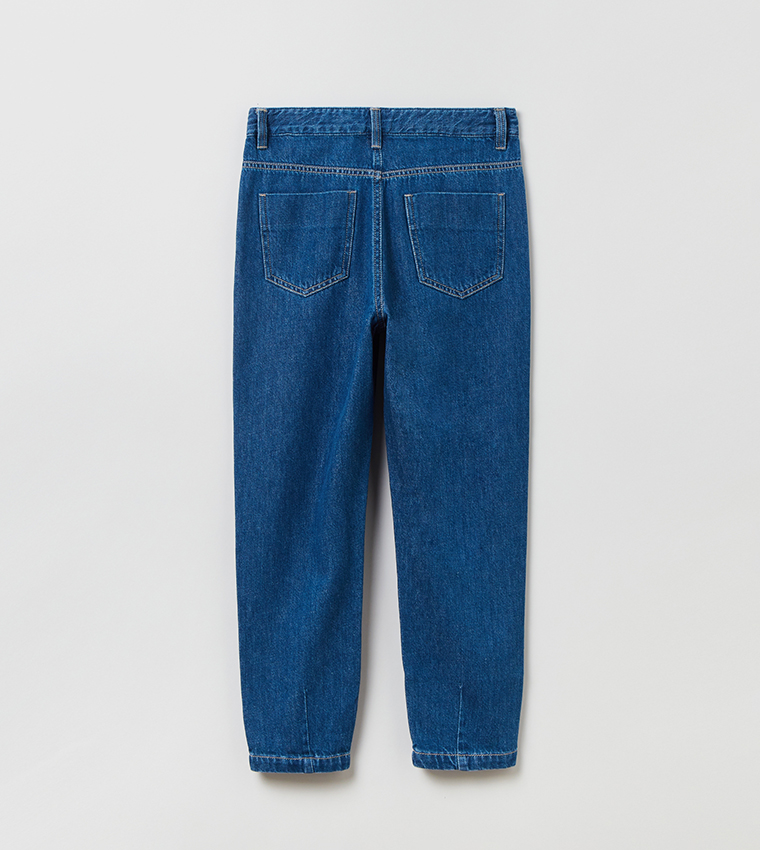 Washed Mom Fit Jeans