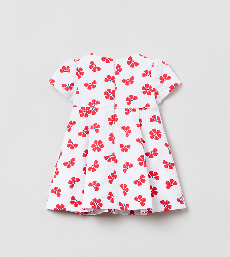 Printed Fit and Flare Dress