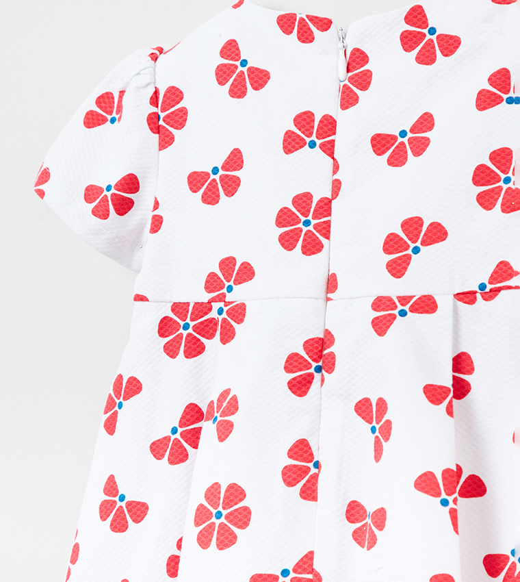 Printed Fit and Flare Dress