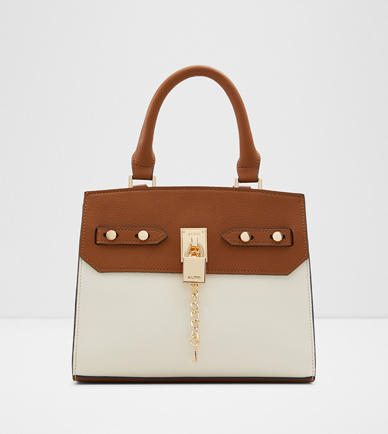 Buy Aldo OZIROE Lock Key Closure Satchel Bag In Beige 6thStreet