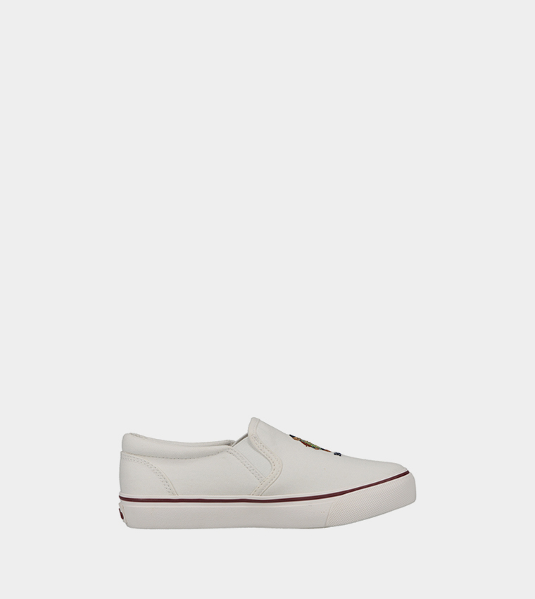 Ralph lauren hot sale white plimsolls