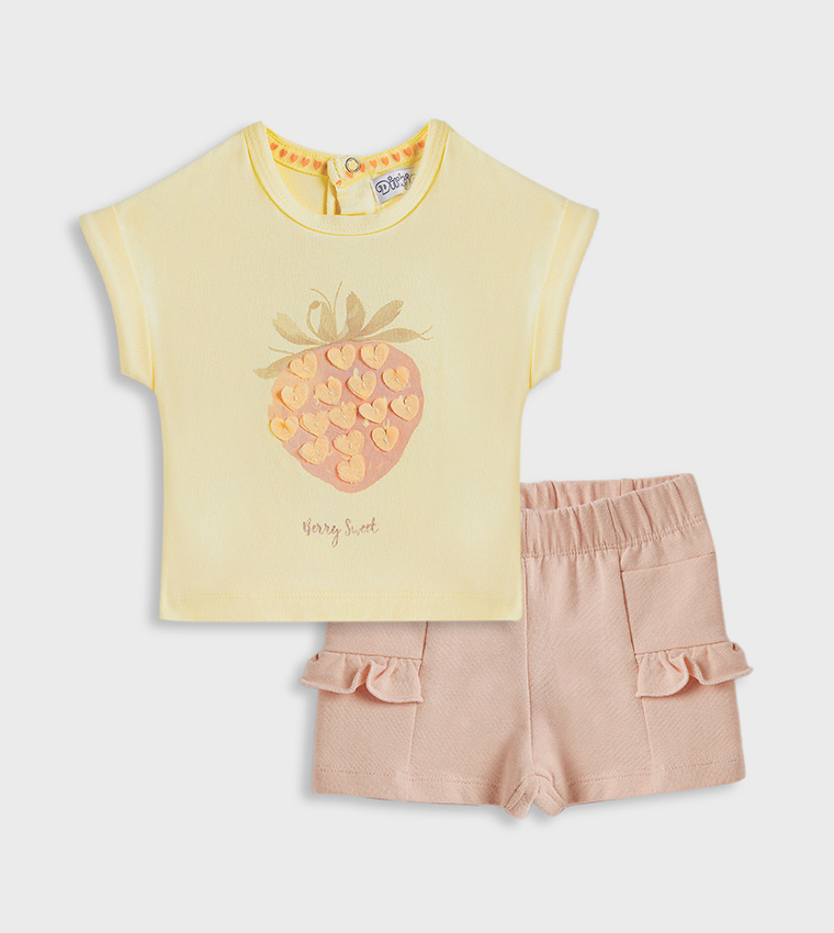 DIRKJE Printed T-Shirt and Shorts Set