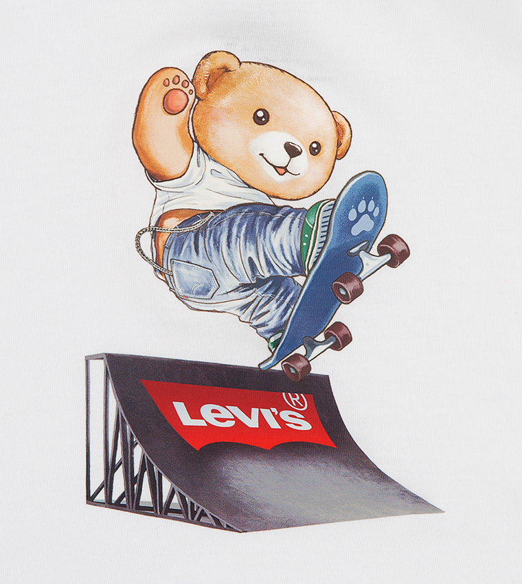 تيشيرت أطفال كم قصير بطبعة مع شورت جينز