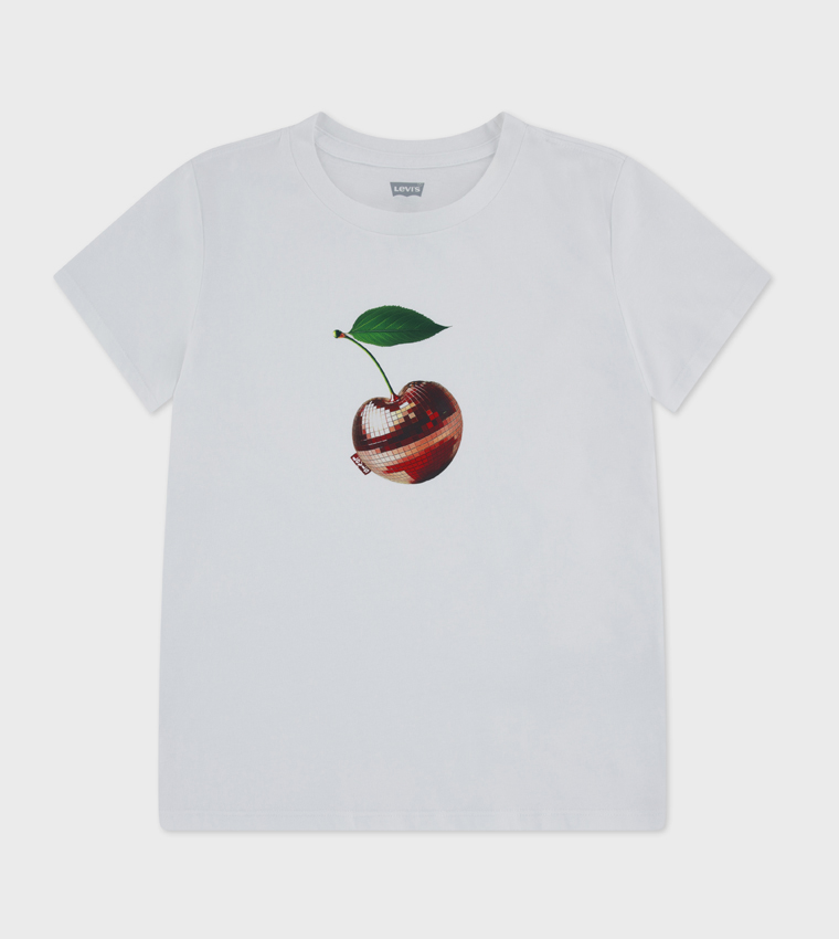 Disco Cherry Print Short Sleeves T-Shirt