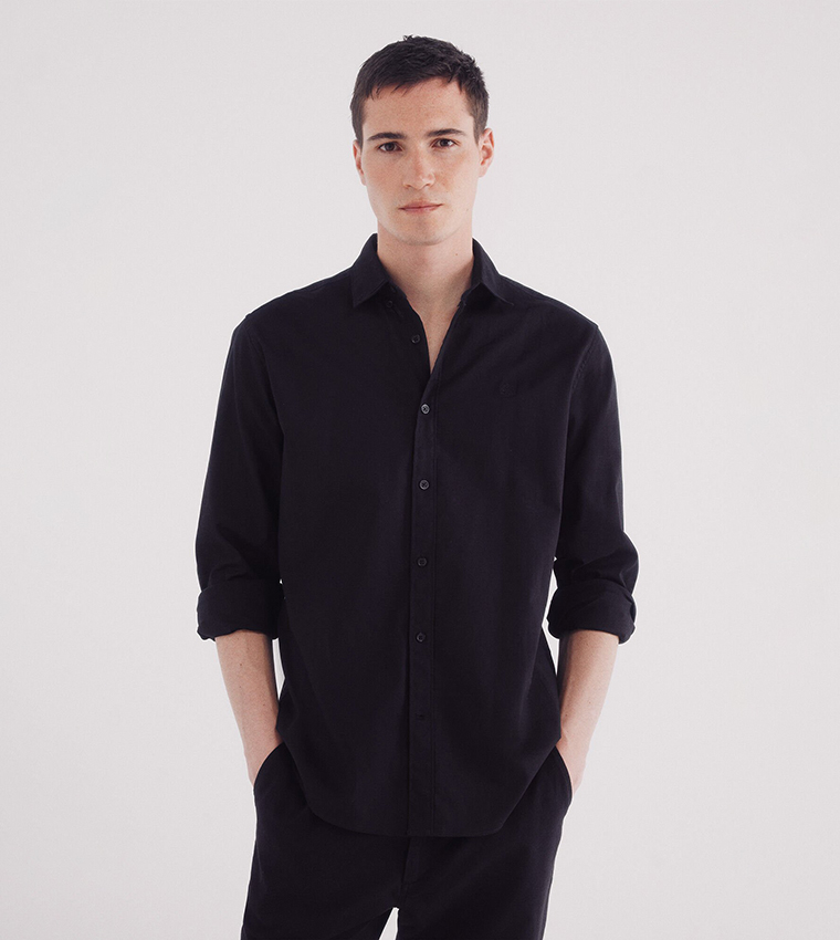 Solid Long Sleeves Linen Shirt