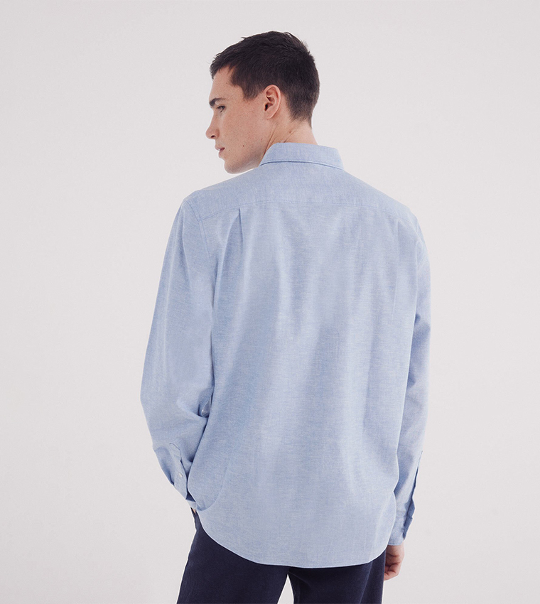 Solid Long Sleeves Linen Shirt