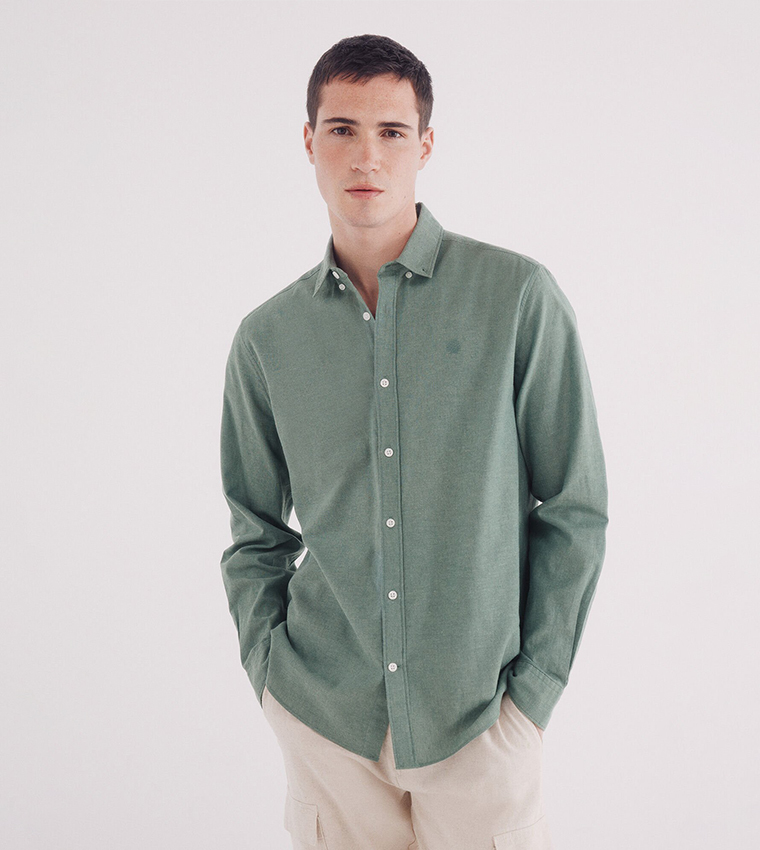 Solid Long Sleeves Linen Shirt