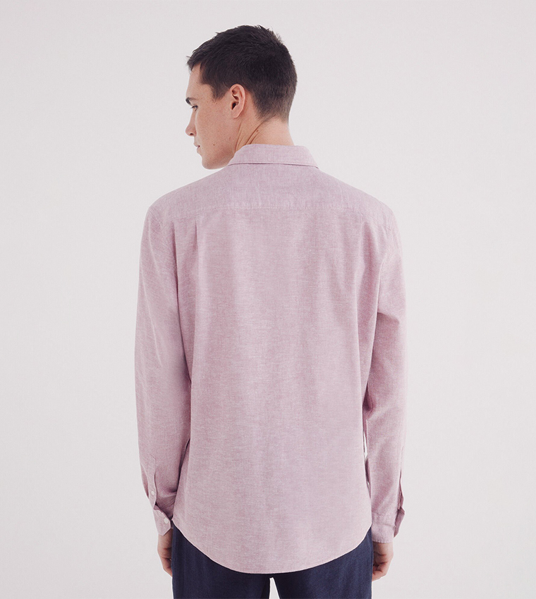Solid Long Sleeves Linen Shirt