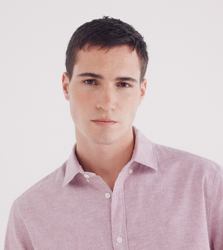 Solid Long Sleeves Linen Shirt
