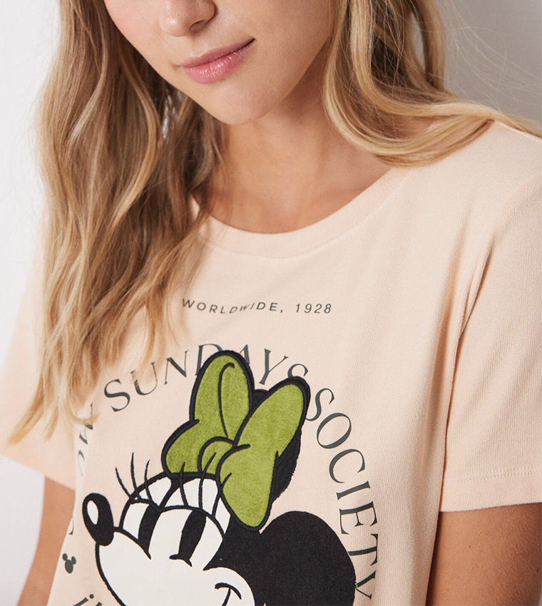 Mickey Mouse Printed Short Sleeves Pyjama Set
