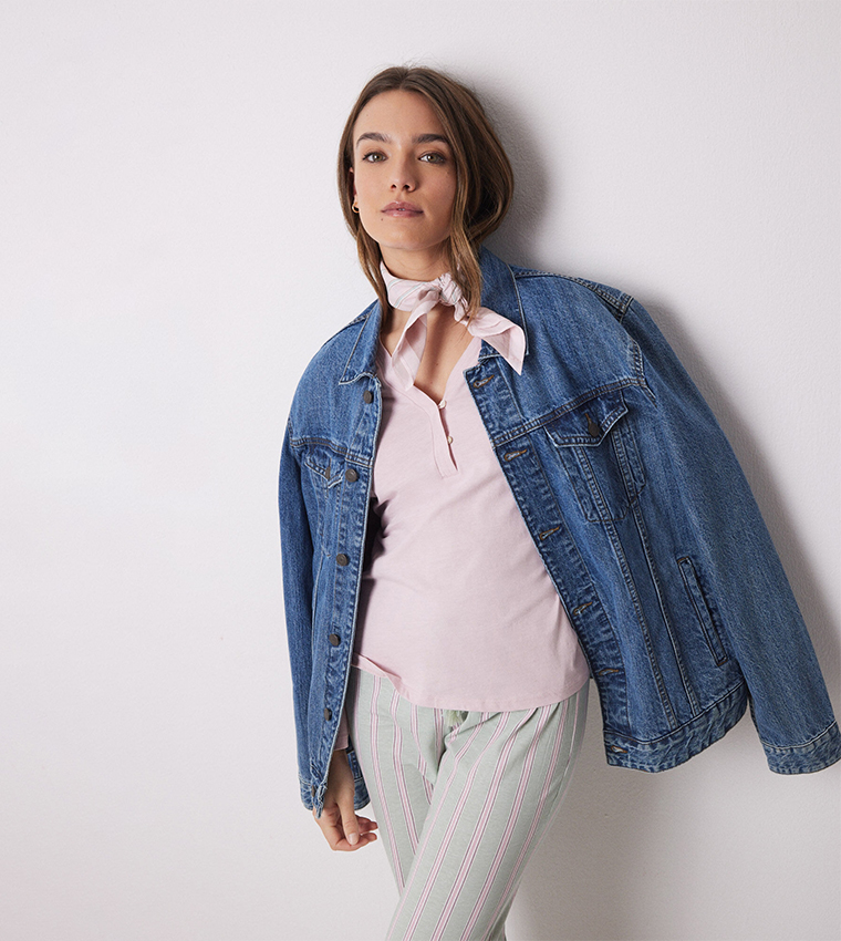 Solid Long Sleeves Sleep Top