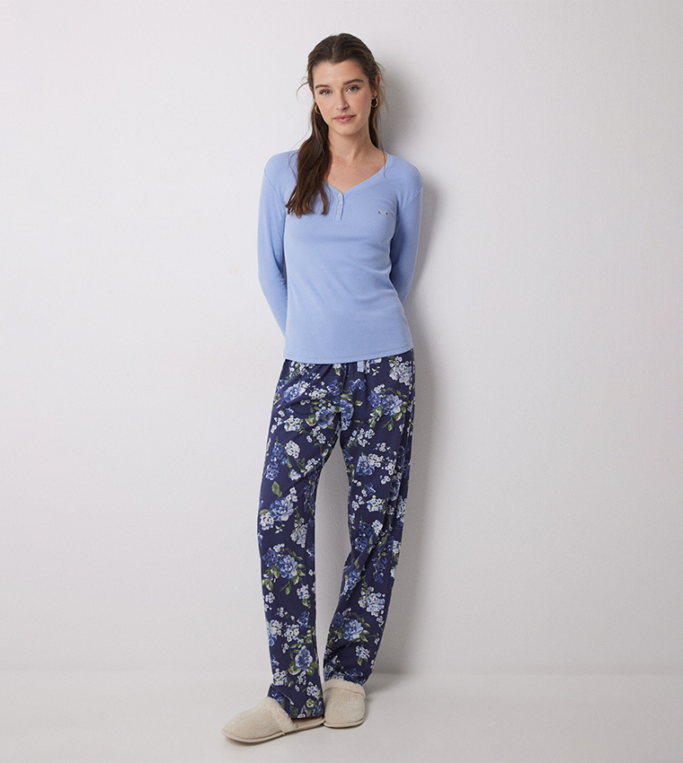 Printed Long Sleeves Pyjama Set