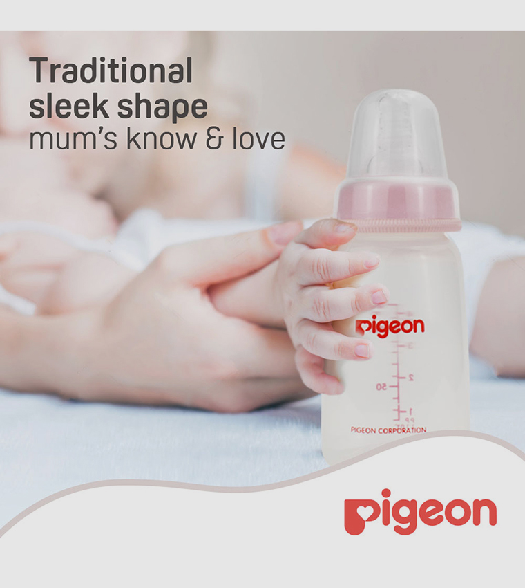 Plastic Feeding Bottle 120ml (Transparent Cap)