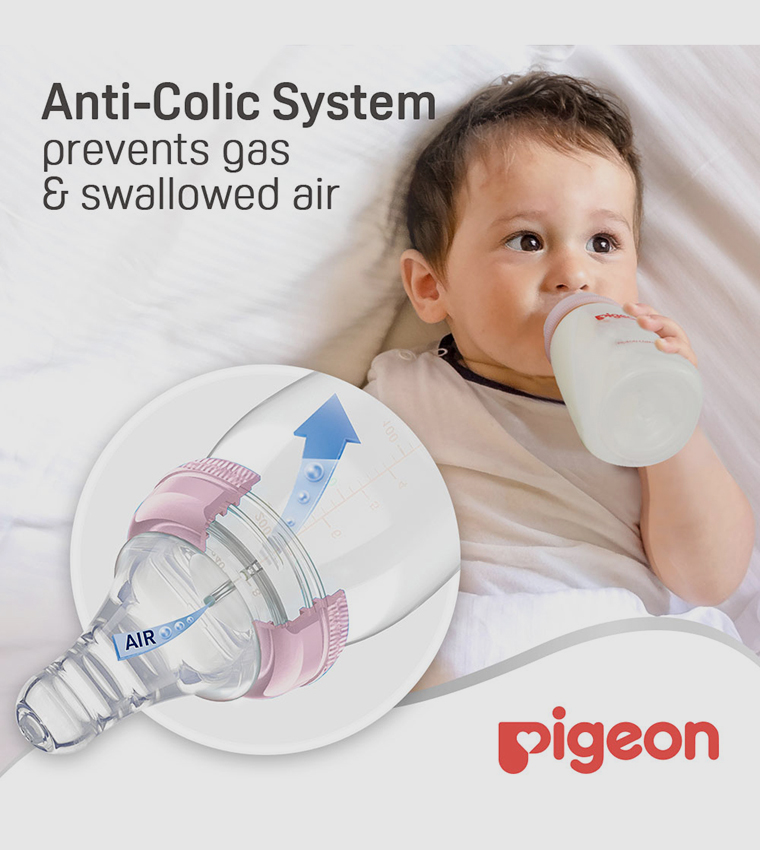 Plastic Feeding Bottle 120ml (Transparent Cap)