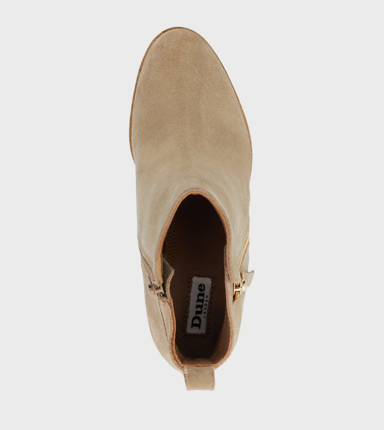 PAICING Zippered Block Heel Chelsea Boots