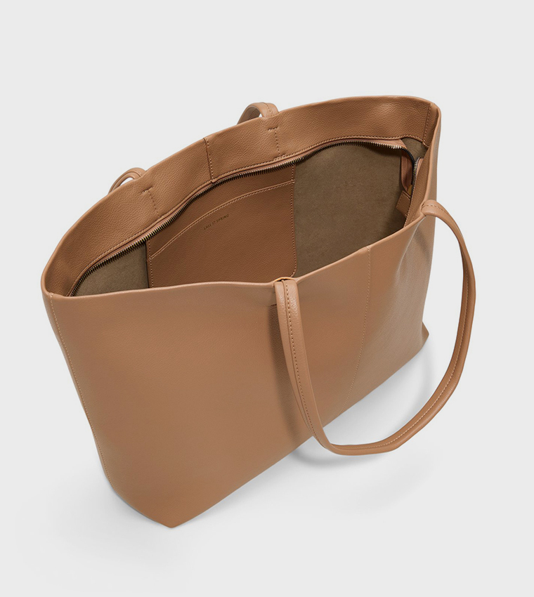 PAITYN Textured Zippered Tote Bag