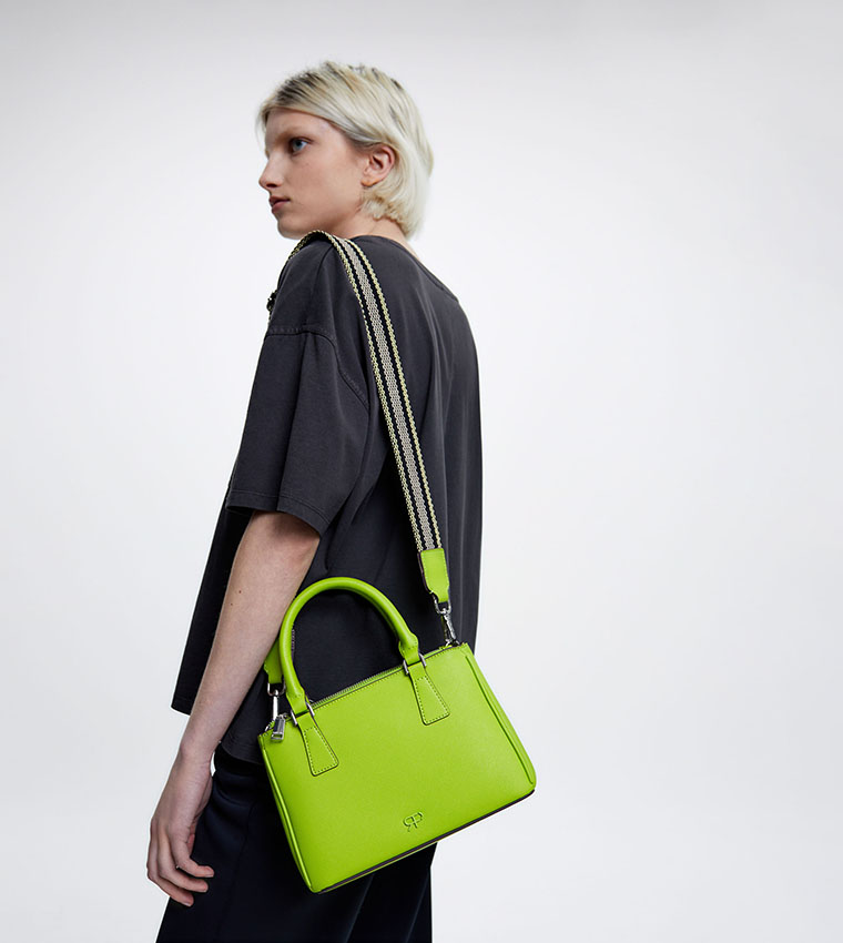 Buy Parfois Webbing Strap Shoulder Bag In Green | 6thStreet UAE